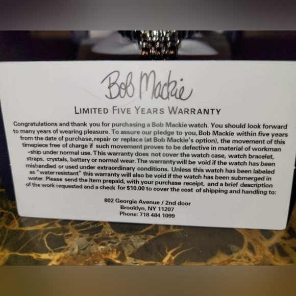 Bob Mackey watch NIB - Picture 4 of 5